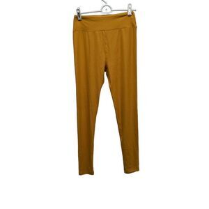Ladies yellow one size LulaRoe leggings.